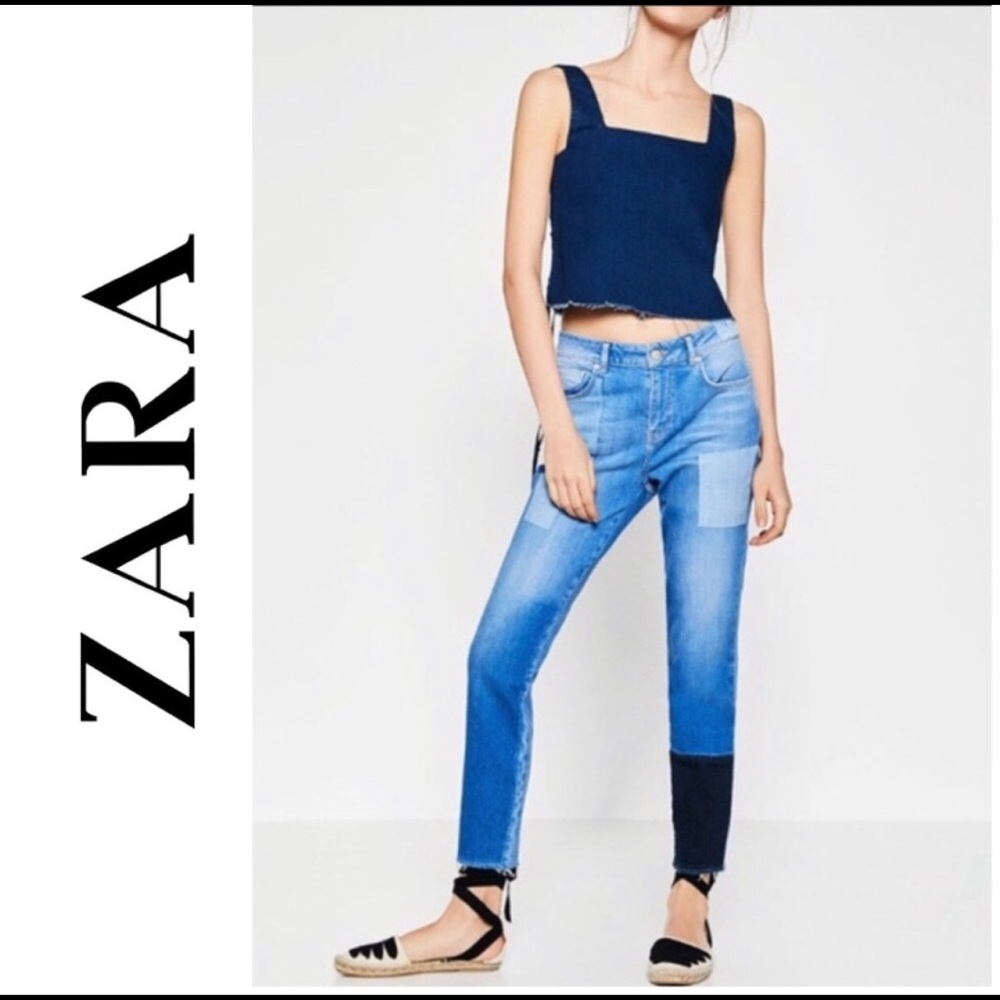 ZARA- Patch work cute jean- like new🥰